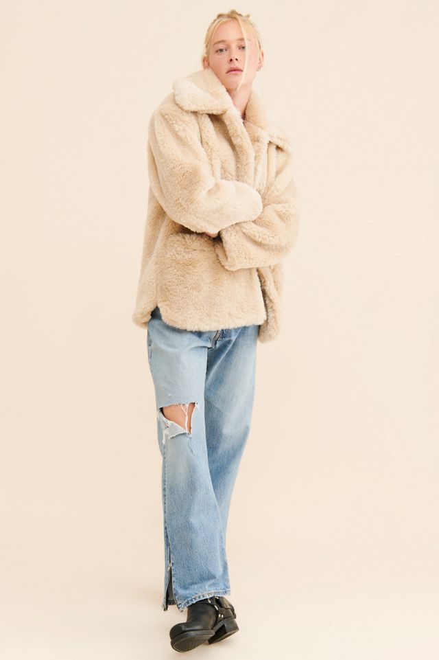 Pretty Perfect Faux Fur Peacoat #3