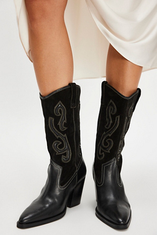 Farrah Western Boots by Free People in Black, Size: US 9