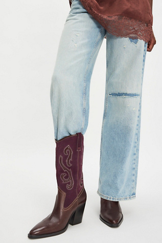 Farrah Western Boots by Free People in Chocolate/Burgundy, Size: US 6.5