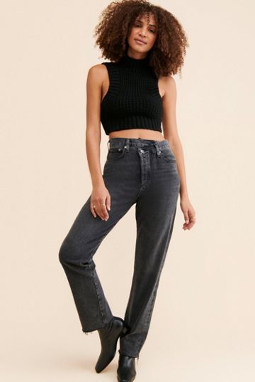 AGOLDE High-Rise Criss Cross Jeans