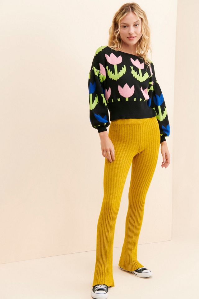 PASTICHE Floral Geometric Knit Sweater #3