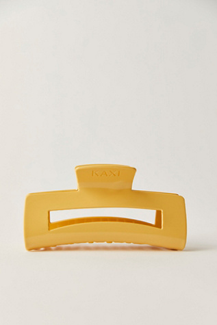 Kaxi Rectangle Claw Clip By Kaxi Co. At Free People In Mustard