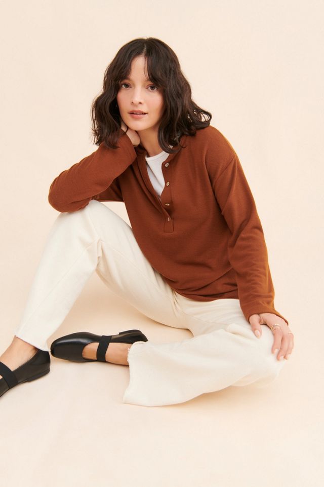 DONNI. Sweater Henley Pullover #2