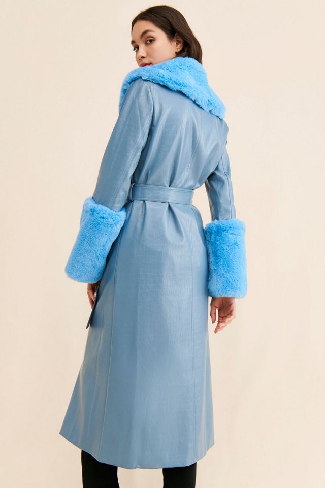 Jayley Collection Vegan Leather Effect Coat #1