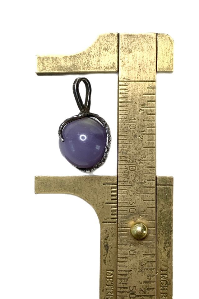 Vintage Sterling + Jade Snake Orb Pendant Selected by Lux Revival #2