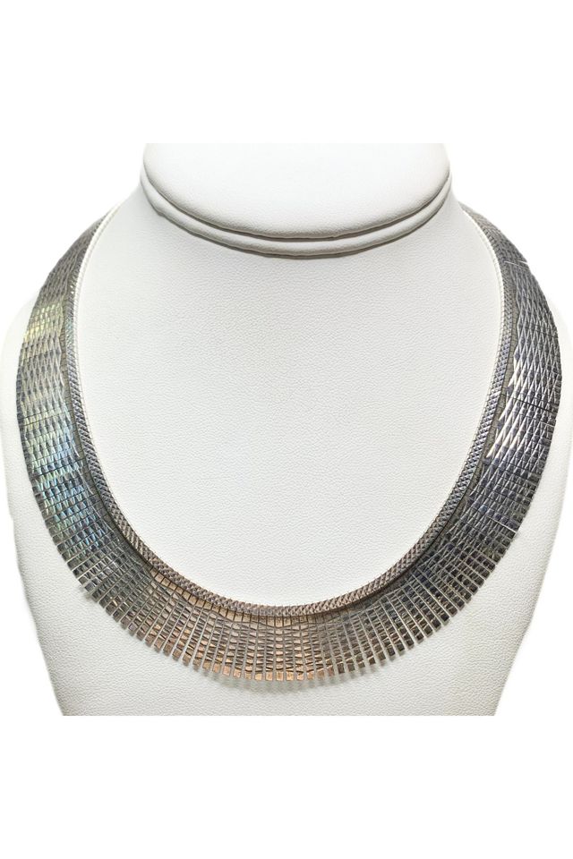 Vintage Sterling Cleopatra Necklace, Reversible Collar Selected by Lux Revival #1