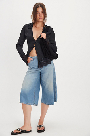 Wrangler Culotte Jeans at Free People in Shimmerstone, Size: 29