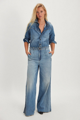 Wrangler Radiating Coveralls at Free People in Shimmerstone, Size: Small