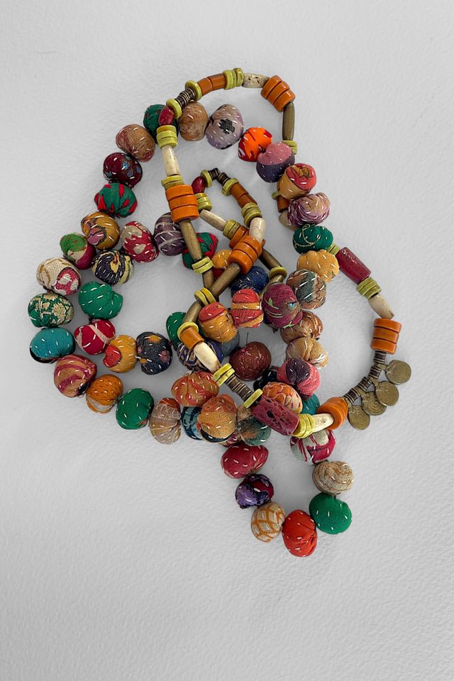 Antique Artisanal Cloth Beads and Glass Trade Beads Necklace Set Selected by MARMALADE #3