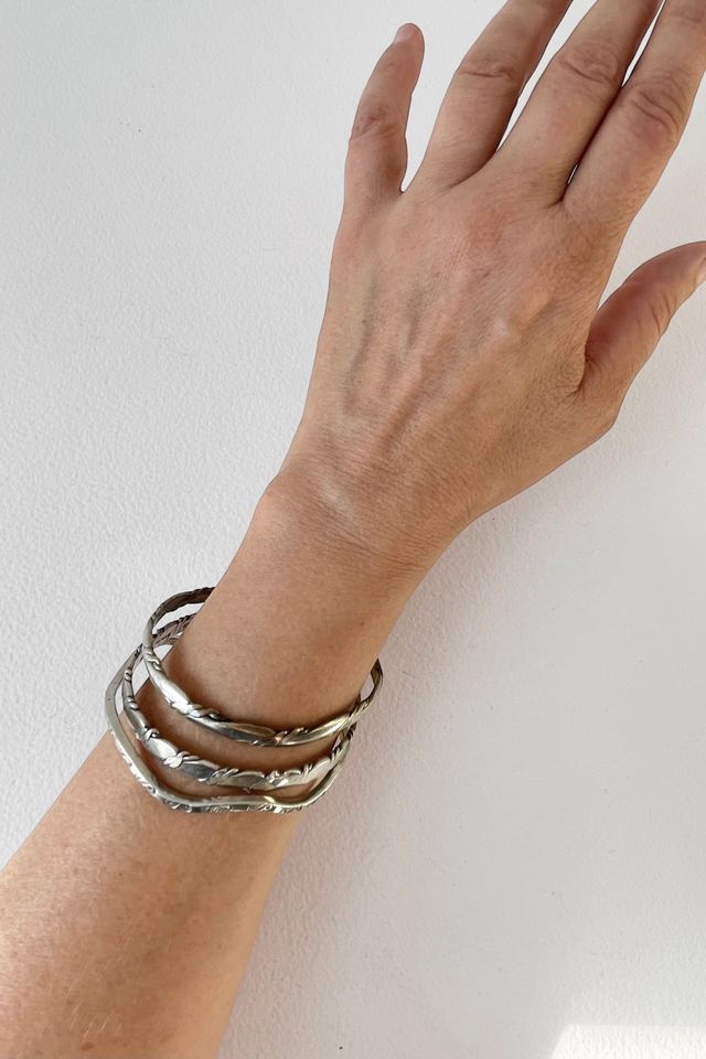 Stack of 3 Vintage Sterling Silver Bangles Selected by MARMALADE #2