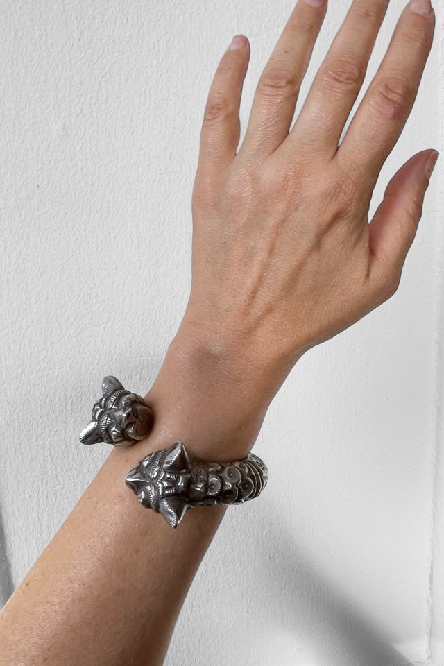 Antique Double Tiger Heads Torque Bracelet Selected by MARMALADE #1