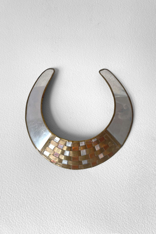 Vintage Brutalist Woven Mixed Metal Collar Necklace Neck Cuff Selected by MARMALADE