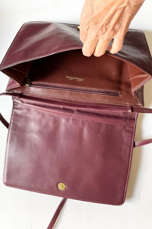 Vintage Maroon Quilted Bag Selected by FernMercantile #2