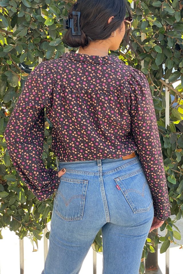 Vintage 1970's Ditzy Floral Boho Blouse Selected by FernMercantile #2
