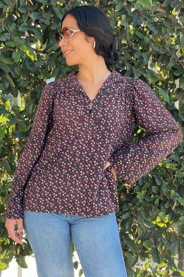 Vintage 1970's Ditzy Floral Boho Blouse Selected by FernMercantile #3