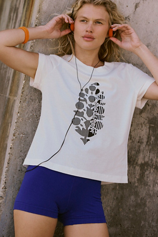 Game Time Logo Tee by FP Movement at Free People, White Ground Black Logo, XS