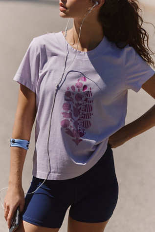 Game Time Logo Tee by FP Movement at Free People in Rose Wash Ground Berry, Size: Medium