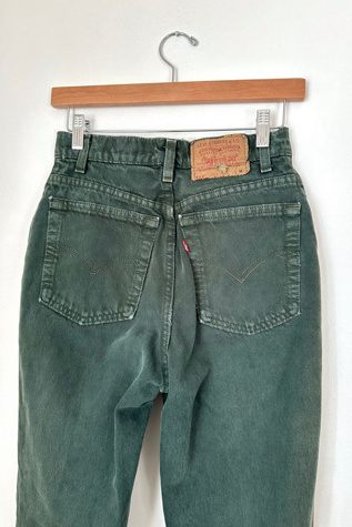 Vintage 1990s Green Levi's 512 Selected by Grievous Angel Vintage