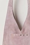 Knox Studded Suede Shoulder Bag