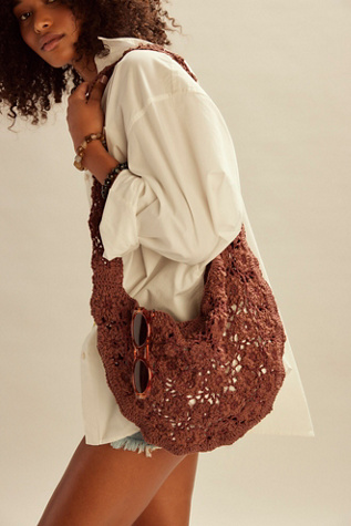 Cotswold Crochet Bag at Free People in Coffee Bean