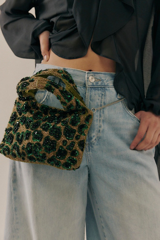 Coral Beaded Clutch at Free People in Sea Serpent