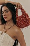 Coral Beaded Clutch
