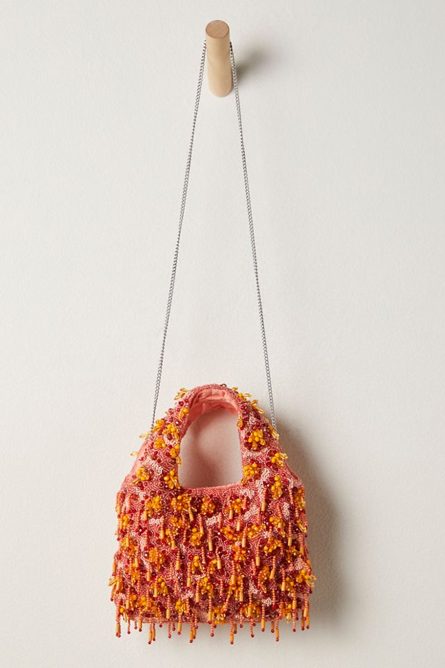 Coral Beaded Clutch #2