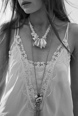 Kalua Shell Necklace by Free People in Tan