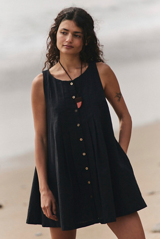 Tunique en Coton-Lin Cielo par free-est en Noir, pour femme taille: XS chez Free People