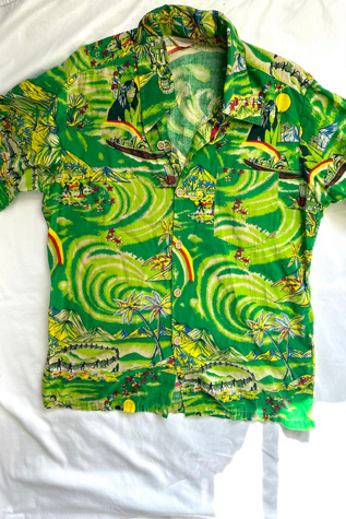 Vintage 1940s Tropical Island Cotton Shirt Selected by Cherry