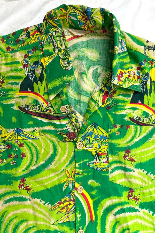 Vintage 1940s Tropical Island Cotton Shirt Selected by Cherry #1