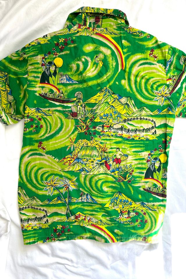 Vintage 1940s Tropical Island Cotton Shirt Selected by Cherry #2