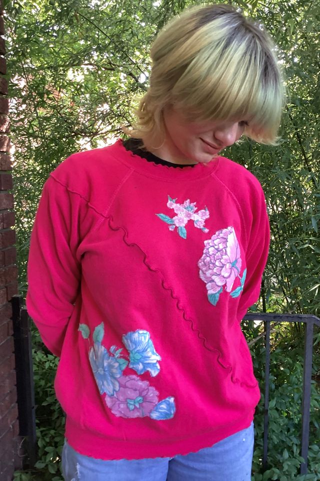 Vintage 1990s Floral Appliqué Sweatshirt Selected by Cherry #1