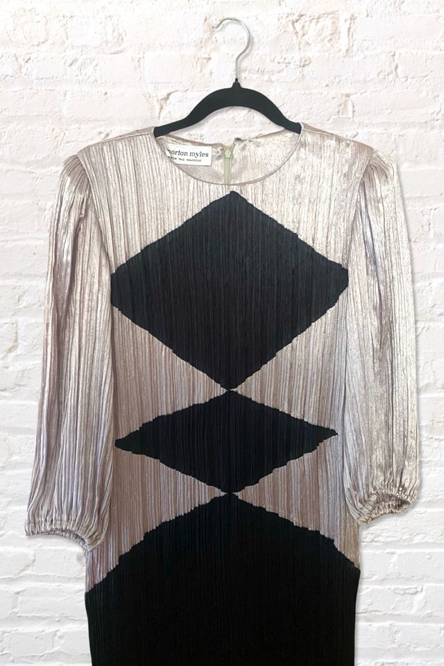 1980s Crystal Pleated Graphic Midi Selected By Ritual Vintage #3