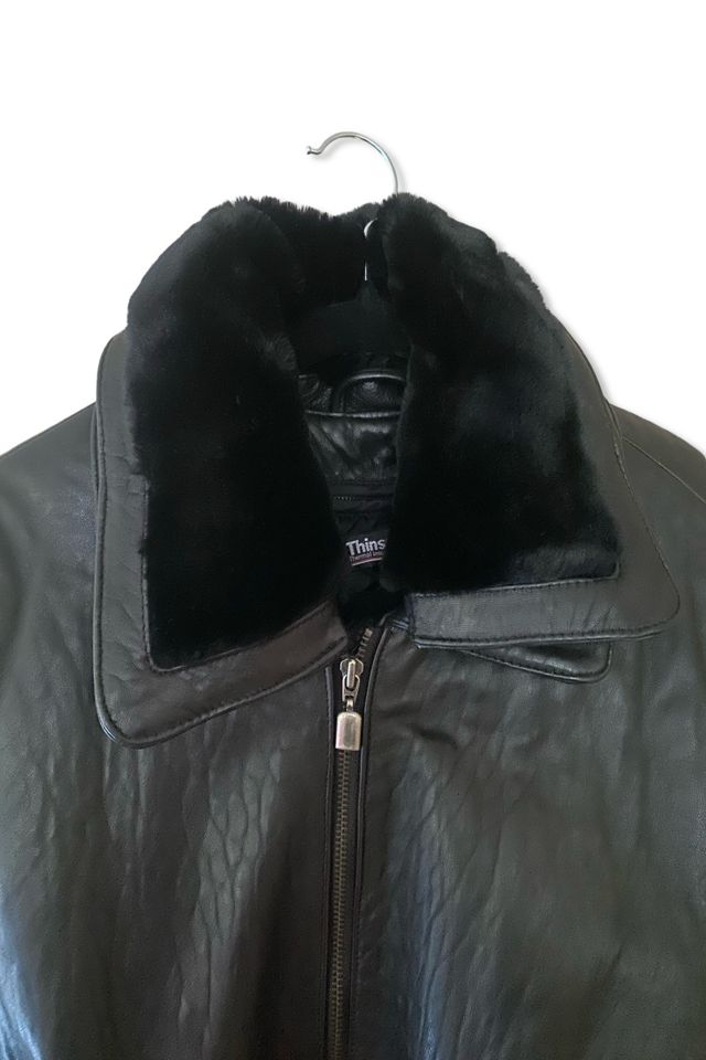 1990s Black Leather Thinsulate Winter Trench Jacket Selected By Ritual Vintage #2