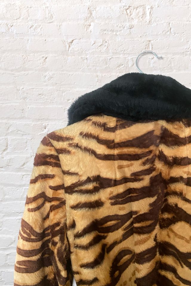 1970s Faux Fur Tiger Print Penny Lane Coat Selected By Ritual Vintage #2