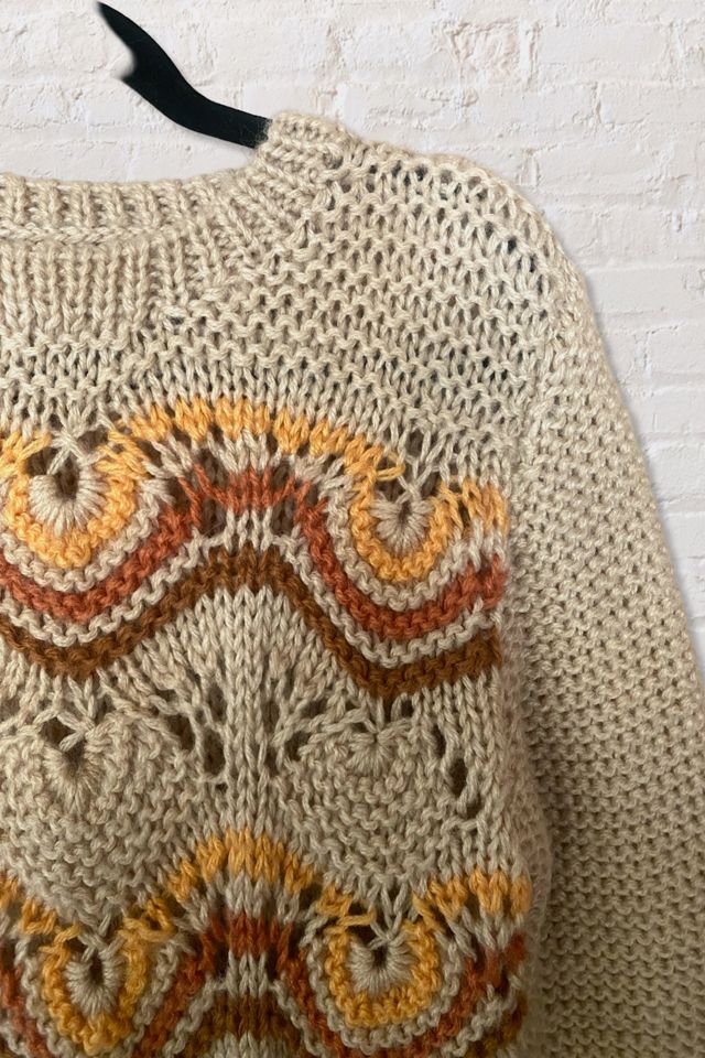 1970s Chunky Knit Patterned Sweater Selected By Ritual Vintage #1