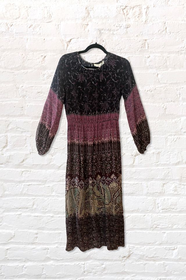 Vanessa Bruno Silk Moody Paisley Midi Dress Selected By Ritual Vintage #1