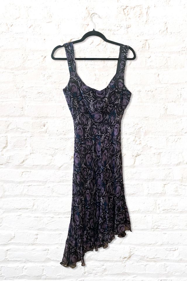 Y2K Dusky Rose Print Silk Slip Dress Selected By Ritual Vintage #1