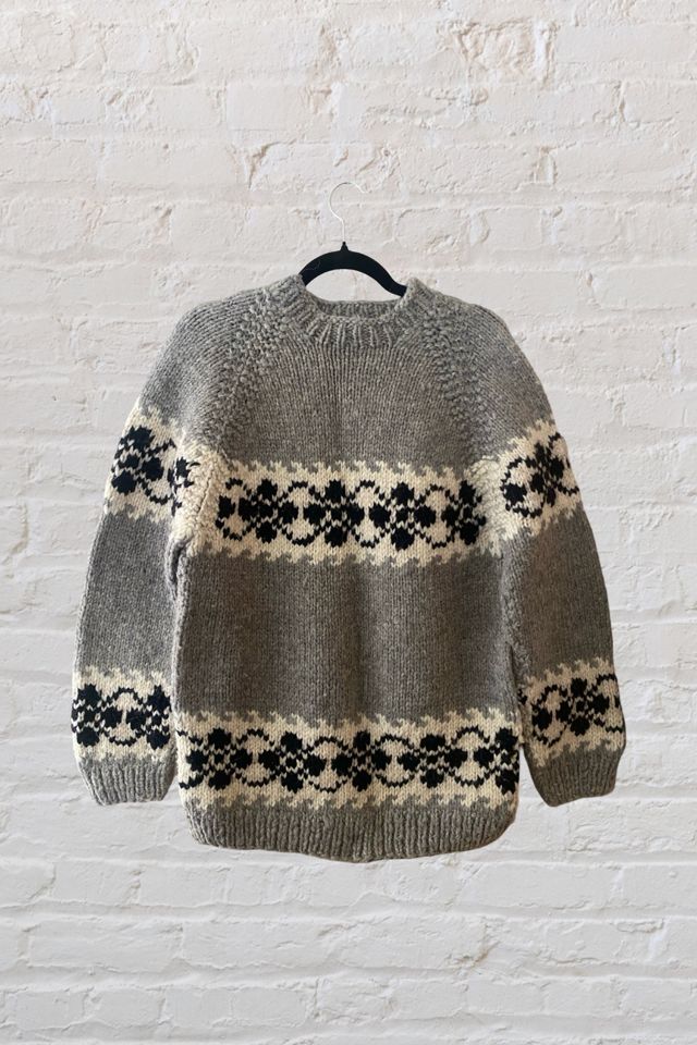 Vintage Patterned Intarsia Knit online Sweater