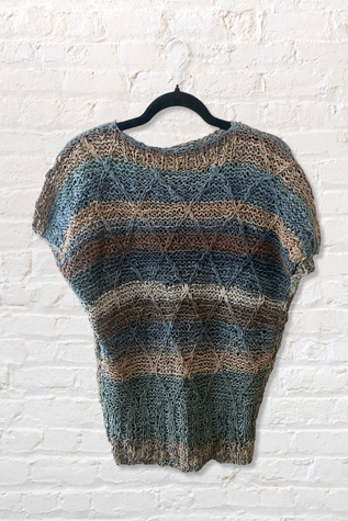 1980s Earthy Crochet Leather Top Selected By Ritual Vintage