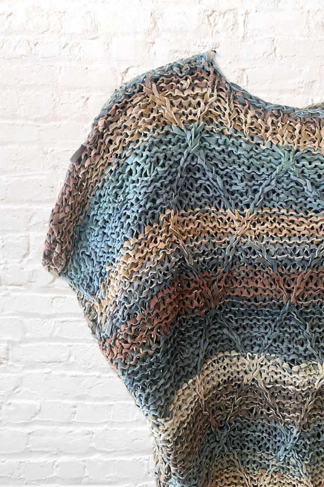 1980s Earthy Crochet Leather Top Selected By Ritual Vintage #2