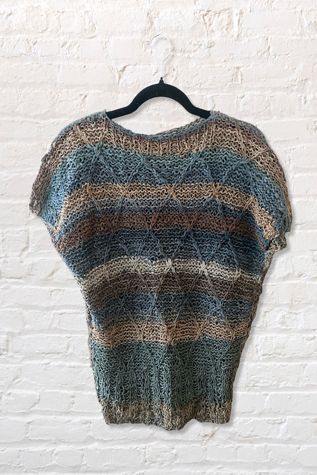 1980s Earthy Crochet Leather Top Selected By Ritual Vintage
