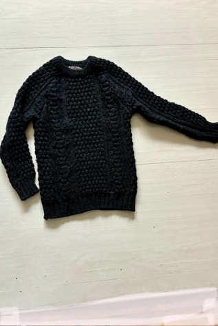 Vintage Hand Knit Cable Sweater Selected By Atlantic Vintage