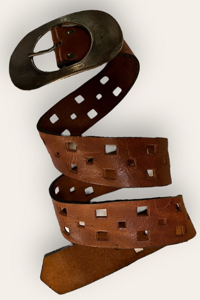 Vintage 1960's Modernist Leather Belt Selected By Afterlife Boutique #2