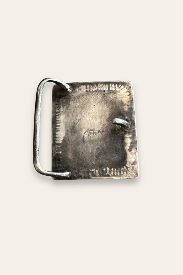 Vintage 1970's Sterling Silver Agate Belt Buckle Selected By Afterlife Boutique #3