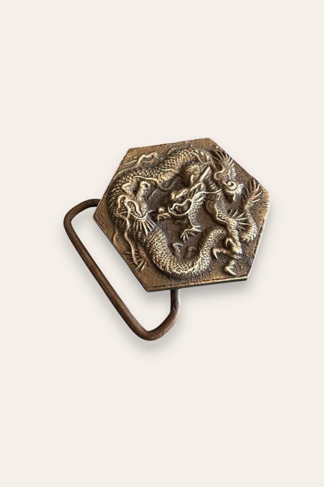 Vintage 1970's Dragon Brass Belt Buckle Selected By Afterlife Boutique #2