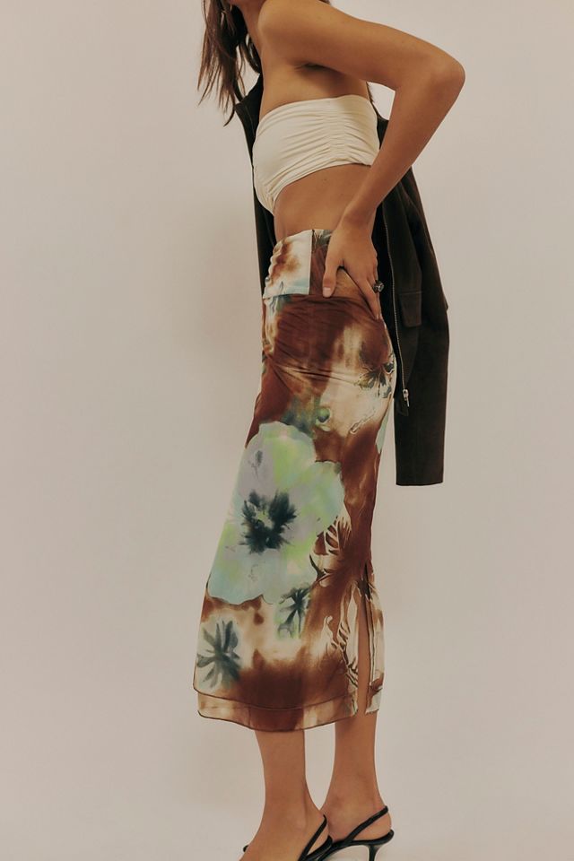 Jupe midi en mesh Sunset #1