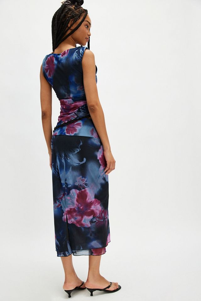 Jupe midi en mesh Sunset #1