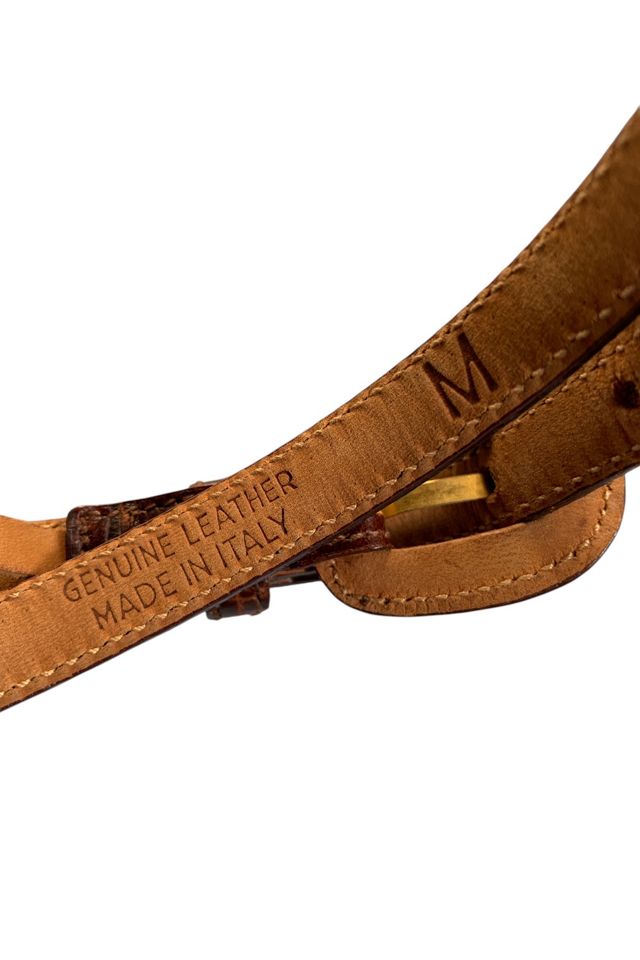 Vintage Embossed Leather Skinny Belt Selected by SharpLilTeeth #3